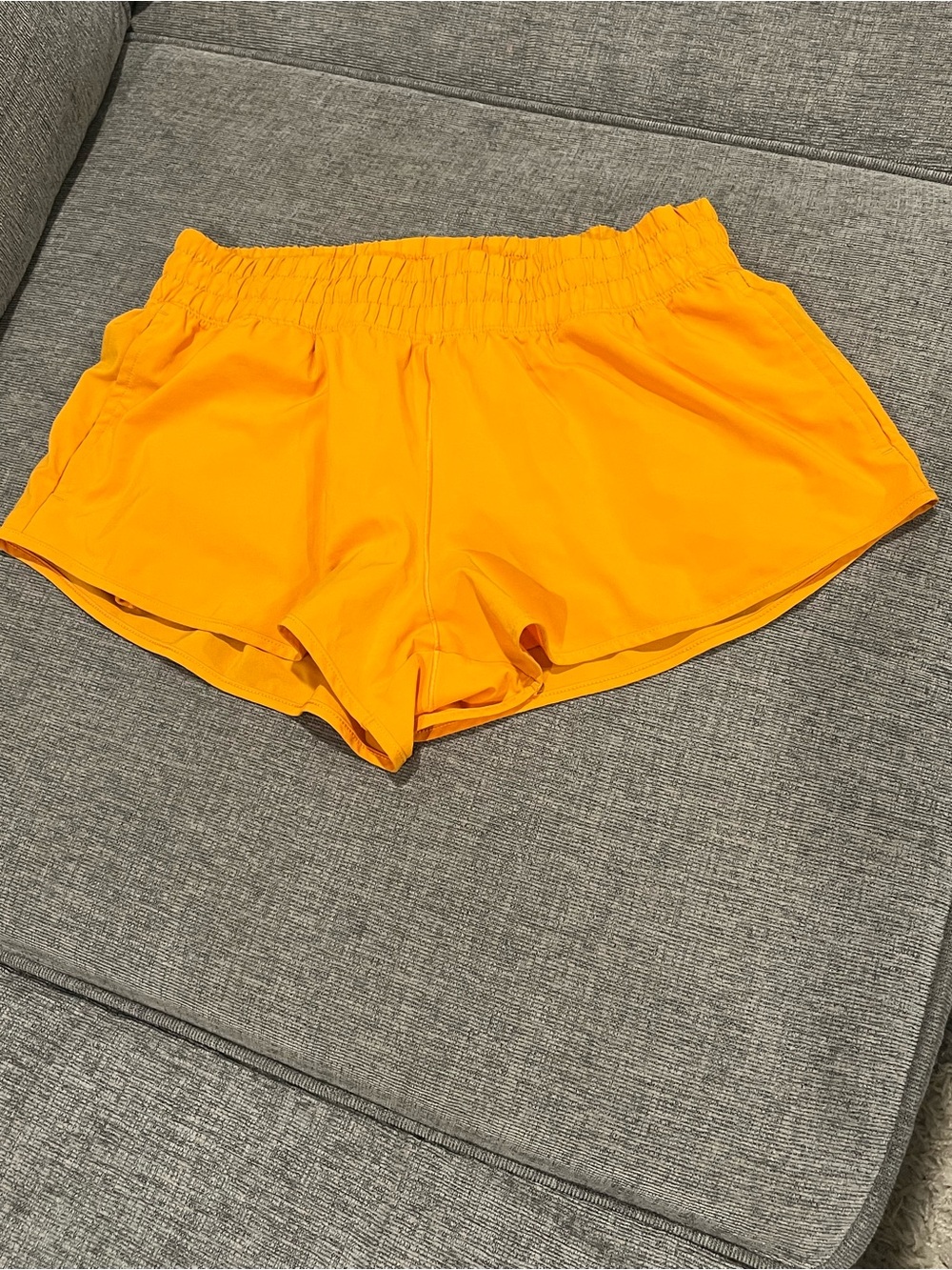 Offline by Aerie Women's Orange Elastic-Waist Athletic Shorts